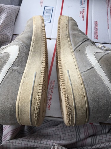 Nike Air Force 1 AF1 ‘82 488298-029 Rare Gray Suede Mens Size 12.5 - Picture 7 of 10