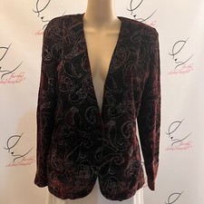 Norton McNaughton. Size 12P. Vintage. Metallic. Floral Velvet. AL