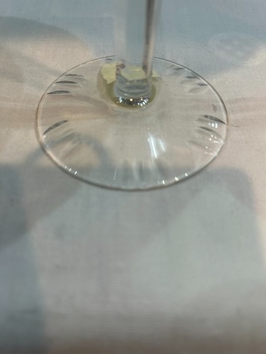 Vintage Bohemian Czech Cut to Clear PURPLE Grapes Crystal Wine Goblet - Picture 7 of 8