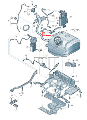 NEW VW GOLF VII 5G MK7 BREATHER LINE 5Q0201160AD GENUINE