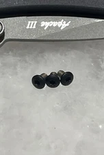 Flat Black Stainless T6 Torx Screws For CRKT Apache III Knife Pocket Clip 3pcs