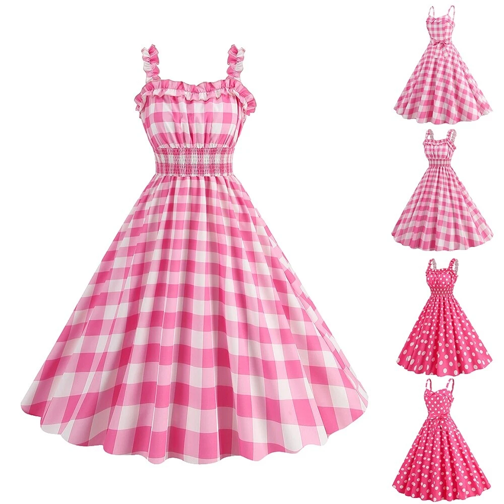 Polyester Polka Dot Dresses 50s Theme