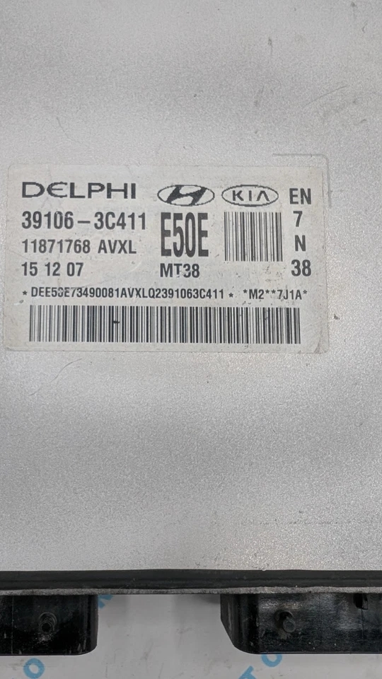 Used 2008 Hyundai Veracruz Delphi 39106-3C411 ECU E50E MT38 - Image 2 of 4