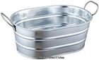 Metal Galvanised Oval Tub - Serving Food or Planter - 22cm x 15cm x 7.5cm