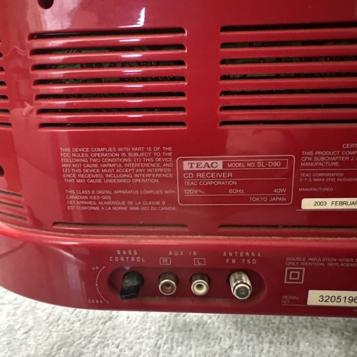 Radio CD Player TEAC SL-D90 Red Retro Design | eBay
