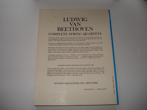Complete STRING QUARTETS BOOK - LUDWIG VAN BEETHOVEN 228 pages EUC - Picture 3 of 7