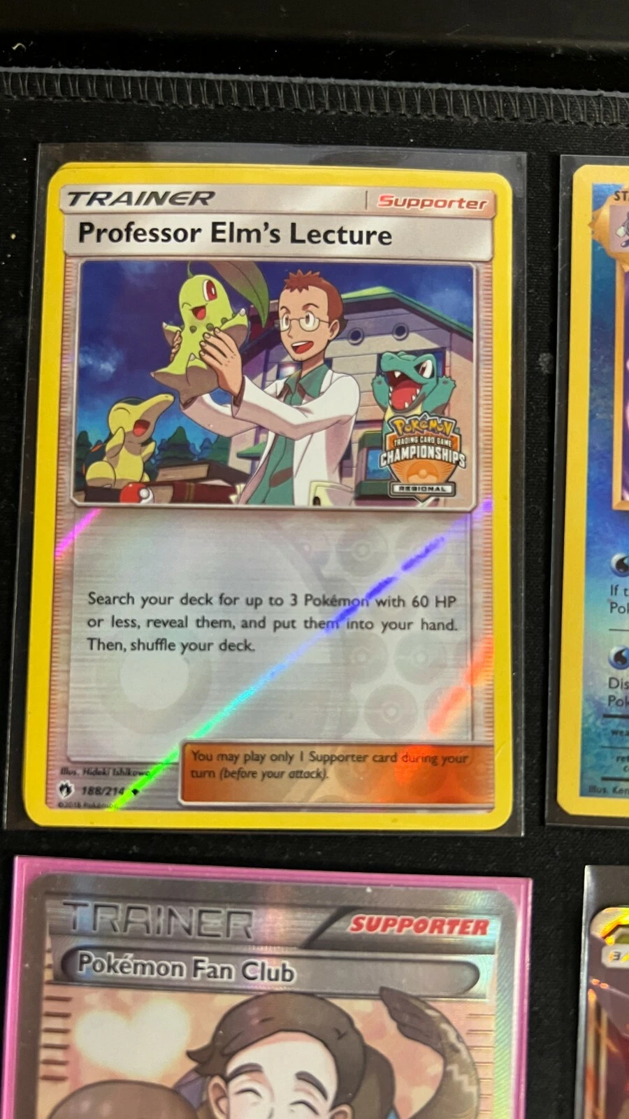 Pokemon Professor Elm lecture 188/214 REGIONAL CHAMPIONSHIP PROMO LOT English NM