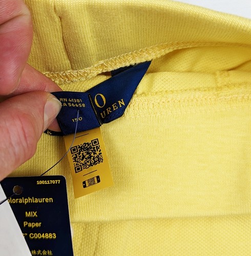 Ralph Lauren Polo Sweat Shorts Kids Youth Medium (10-12) Boys Yellow NEW NWT - Picture 7 of 9