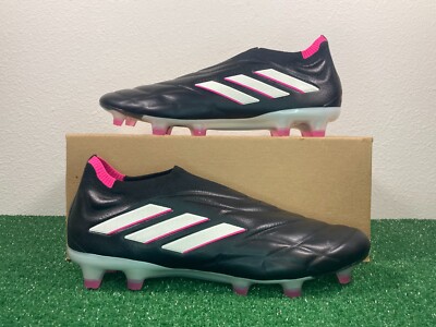 Sz 9 Men/10 Women - Adidas Copa Pure + FG Elite Black Pink Soccer Cleats HQ8895