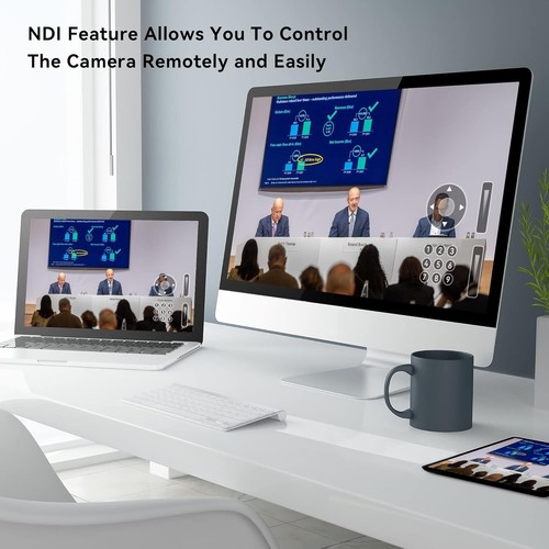 NDI PTZ Camera Streaming 1080P 60FPS Wide Angle Lens - NEW - Picture 4 of 7