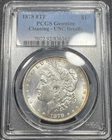 1878 8TF Morgan Silver Dollar $1 PCGS UNC Detail Looks Proof Like PL