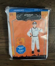 NEW Child Astronaut Halloween Costume Size Husky 10-12 Jumpsuit  Hat