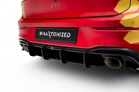 Heckansatz Diffusor V.1 Passend FüR VW Golf GTI Clubsport Mk8 FL Schwarz Matt