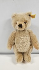Steiff Honey Blonde Mohair Teddy Bear Jointed 9 Replica Vintage used. K10