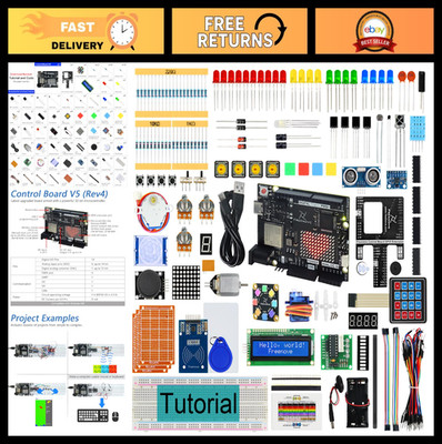 Ultimate Starter Kit for Arduino IDE - WiFi ESP32-S3, 220 Items, 78 Projects, 39