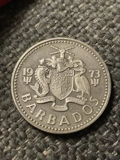 1973 Barbados $2 Proof Fish Coral Independence Issue Two Dollars Coin