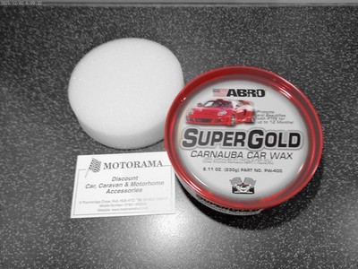 ABRO SUPER GOLD CARNAUBA AUTOWACHSPASTE LÄNGER ANHALTEND GLANZ SHOWROOM GLANZ