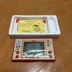 Game & Watch Mickey Mouse W/Box Manual Nintendo Rare Retro Collectible Good Used