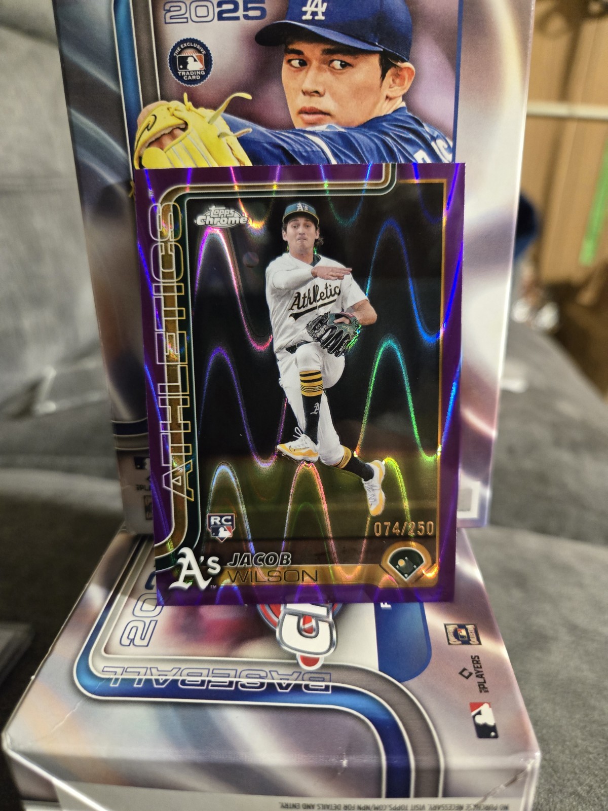 2025 Topps Chrome #96 Jacob Wilson Purple Raywave Refractor Rookie /250