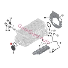 Front Crankshaft Seal Victor Reinz OEM 11117530823 for BMW N54 N55 135i 335i X5
