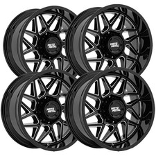 Set Of 4 Moto Metal Mo812 Turbine 20x10 8x170 -18mm Blackmilled Wheels Rims