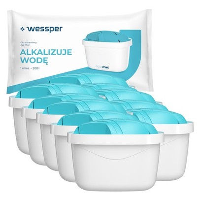 Wasserfilter Kartuschen Wessper Aquamax ALKALINE Brita Dafi Aquaphor Wessper 10x
