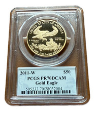 US 2011 W Gold 1 oz $50 PCGS PR70DCAM Proof Gold Eagle 2921.13 per troy oz
