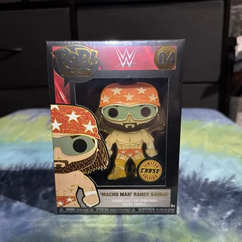 Funko Pop! Pin WWE "Macho Man" Randy Savage #04 Limited Edition Chase New Sealed