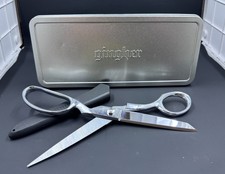 Gingher 8-Inch Scissors Dressmaker's Shears Sheath Chrome. Blunt Nose. Mexico