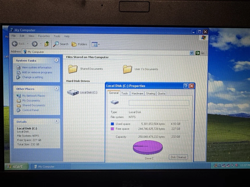 Dell Latitude 2120 Mini  Laptop Intel Atom N455 1.66GHz 2gb RAM 250gb HDD Win XP - Image 3 of 4
