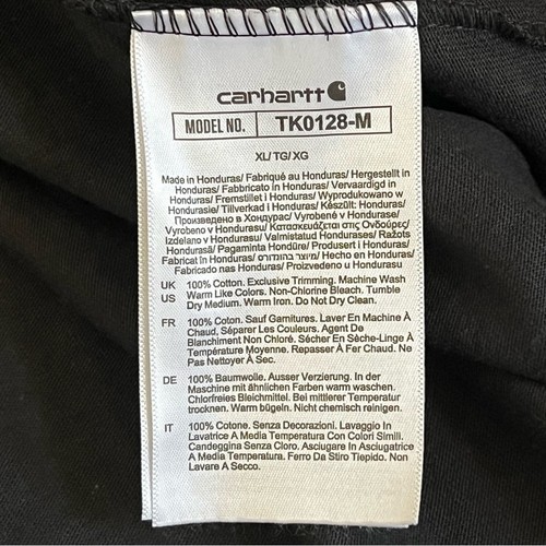 Carhartt Black Long Sleeve 1/4 Button Up Pullover Henley Shirt size XL New - Afbeelding 7 van 9