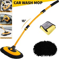 Telescopic Long Handle Car Wash Brush Mop Kit Adjustable Vehicle Cleaning Tool