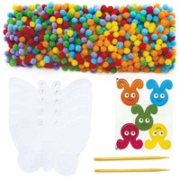 Pom Pom Bastelset Schmetterling 5Er Pack Baker Ross FC809, Basteln FüR Kinder