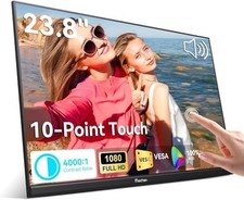 23.8" Large Portable Touchscreen Monitor 100% sRGB VA FHD 1080P, 4000:1 Contrast