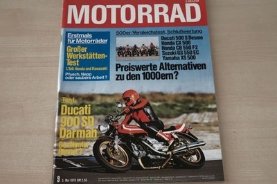1) Motorrad 09/1978 - Ducati 900 SD Darmah mit 68 - Ducati 500 S Desmo mit 43PS