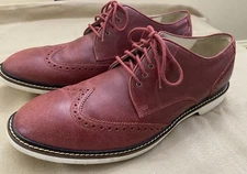 Cole Hana Red Leather Wing Tip Oxford Shoes 11 M 