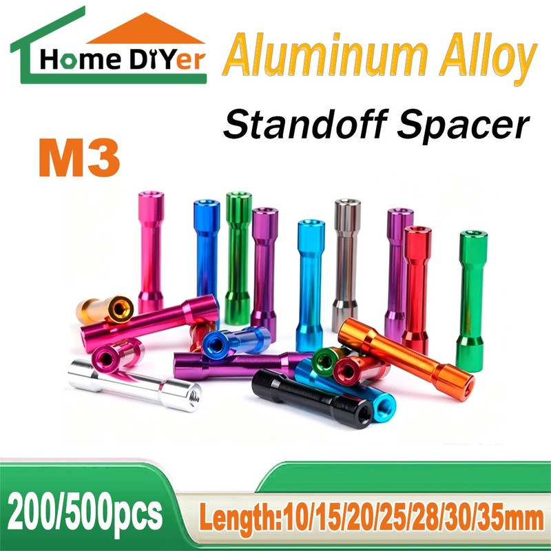 M3 Length 10mm~35mm Aluminum Round Standoff Spacer For FPV Drone Spare Parts YA