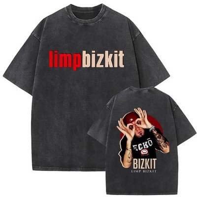 Limp Bizkit Style Graphic T Shirt Nu Metal Vintage Cotton Grunge Band Tee S-3XL