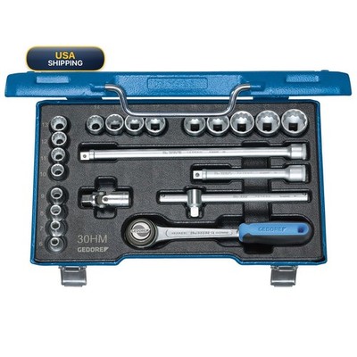 GEDORE D 30 HMU-3 Socket Set 3/8'' 22 Pcs UD 6-22 Mm