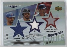 2007 Spectrum Aligning the Stars 13/99 Derrek Lee Todd Helton Albert Pujols k4s