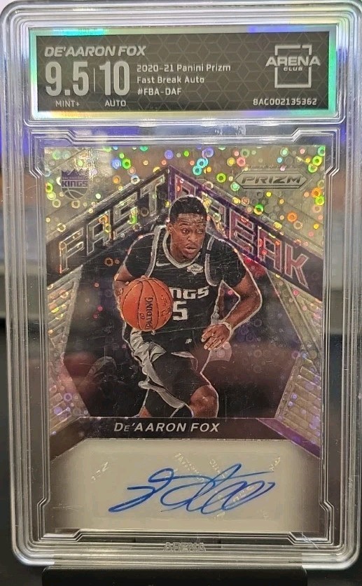 2020-21 Panini Prizm - Fast Break Autographs De'Aaron Fox #FBA-DAF (AU)