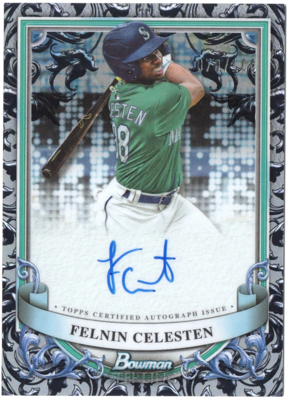 2024 Bowman Sterling Felnin Celesten Prospect Auto Silver Refractor /100 #PA-FC