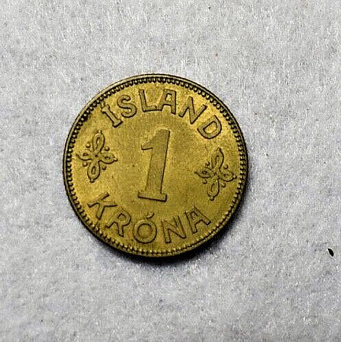 ICELAND KRONA 1929 UNC COIN ( stock# 24)