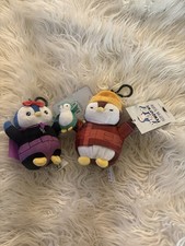 Lot Of 2 New Pudgy Penguins 5" Clip On Keychain Backpack Plush Toys Set