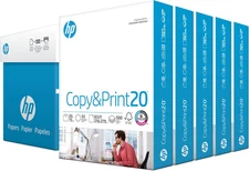 HP Printer Paper | 8.5 X 11 Paper | Copy &Print 20 Lb | 5 Ream Case - 2500 Sheet