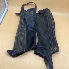 Tredstep  Half Chaps. Children's Brown Suede 12 inch Calf/14 Leg