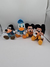 Disney Small Plush Toy Lot Goofy, Mickey Mouse, Donald Duck