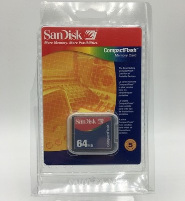 Vintage SanDisk 64 MB CompactFlash Card (SDCFB-64-485)