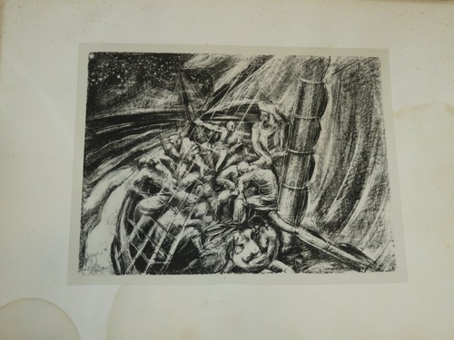 CHARLES CLEMENT (1889-1972) LARGE LITHO ORIGINAL MARINE SAIL ADVENTURERS 1931