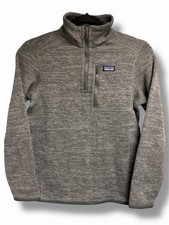 Patagonia Better Sweater 1/4 Zip Fleece Jacket Youth Large Heathered Gray
